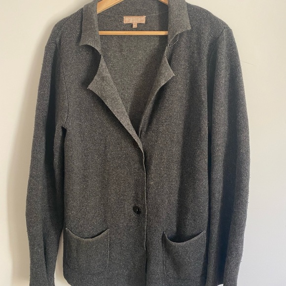 Charcoal Wool Blend Cardigan - Picture 5 of 6